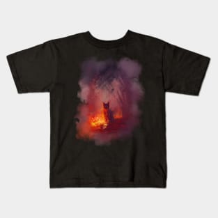 Demon cat Kids T-Shirt